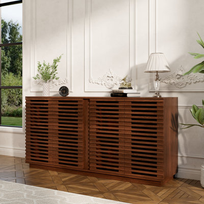 4-Door Wood Storage Buffet Sideboard