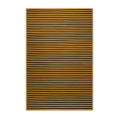 Machine Washable Horizontal Stripes Brown Area Rug