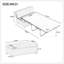 Lit simple avec repose-pieds pliant avec matelas et lit d'invité convertible brun