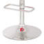 Tabouret pivotant rouge et chrome