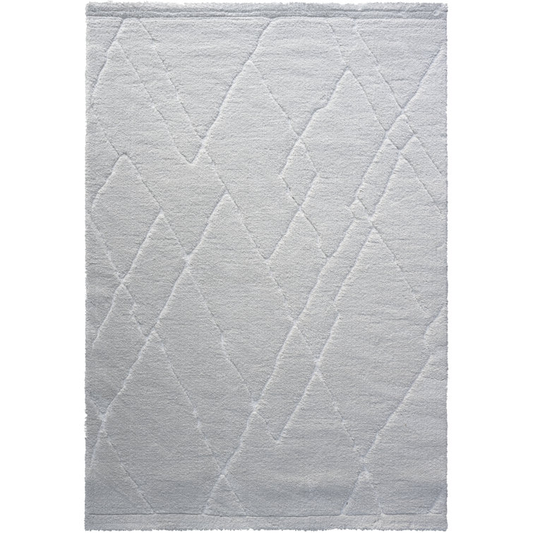 Tapis ivoire en polyester recyclé Nube Messina