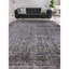 Wool Geometric Area Rug in Gray