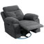 Fauteuil oscillant inclinable électrique avec haut-parleur pivotant à 270 degrés avec bras lumineux à DEL avec poches de rangement USB + port de charge de type C Repose-pieds escamotable à dossier réglable DG