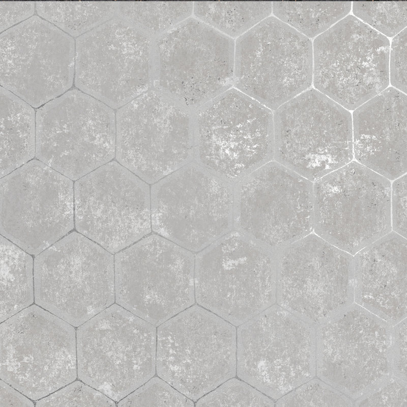 Rouleau de papier peint nid d'abeille Tiffany, Gris