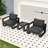 Obinna 3-Piece Outdoor Conversation Set with Removable Cushions and Tempered Glass Coffee Table