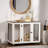 Modern Dog Crate End Table With Easy To Clean Surface, Large Dog Crate Furniture On Wheels, Kennel For Large Dogs Indoor With Big Flat Surface, White