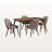 4 - Person Solid Wood Solid Wood Top Four Leg Dining Set-28199606