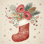 Winter Blooms V - peinture sur toile tendue