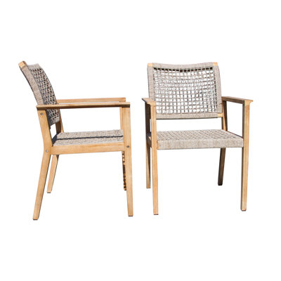 Fleur Eucalyptus and Rope Outdoor Dining Armchair -  Birch Lane™, 4DE66163BD234233BCA5E74D624146FB