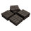Carreaux de terrasse à emboîtement de patio, tuiles de terrasse carrées en composite 12 po x 12 po, carreaux de sol en plastique à carreaux pour l'extérieur pour l'extérieur pour terrasse de porche de balcon (brun, paquet de 27)