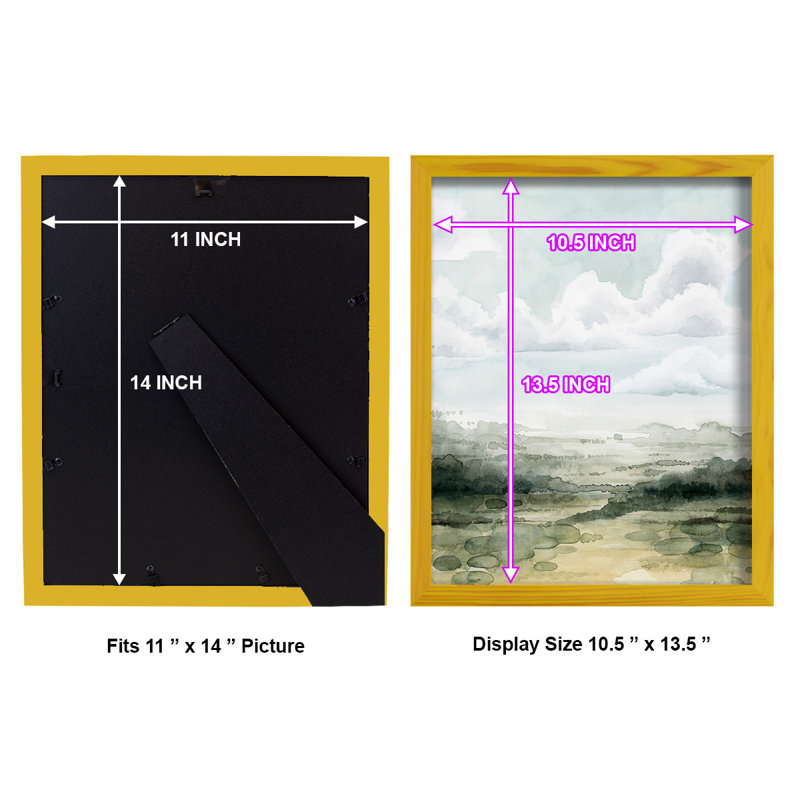 Valley High Faits I - impression d'un seul cadre photo, H 15 po x l 12 po x P 1 po, Jaune