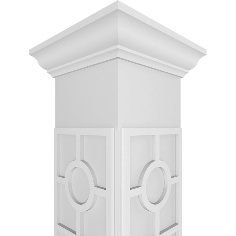Colonne carrée classique Custerman, H 108 po x l 9,62 po x P 9,62 po