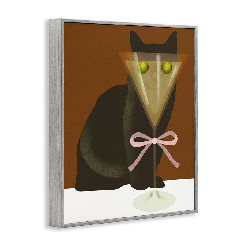 Drôle de chat aux yeux olive, estampe numérique, design par Lil 'Rue, H 14 po x l 11 po, Estampe numérique Farmhouse