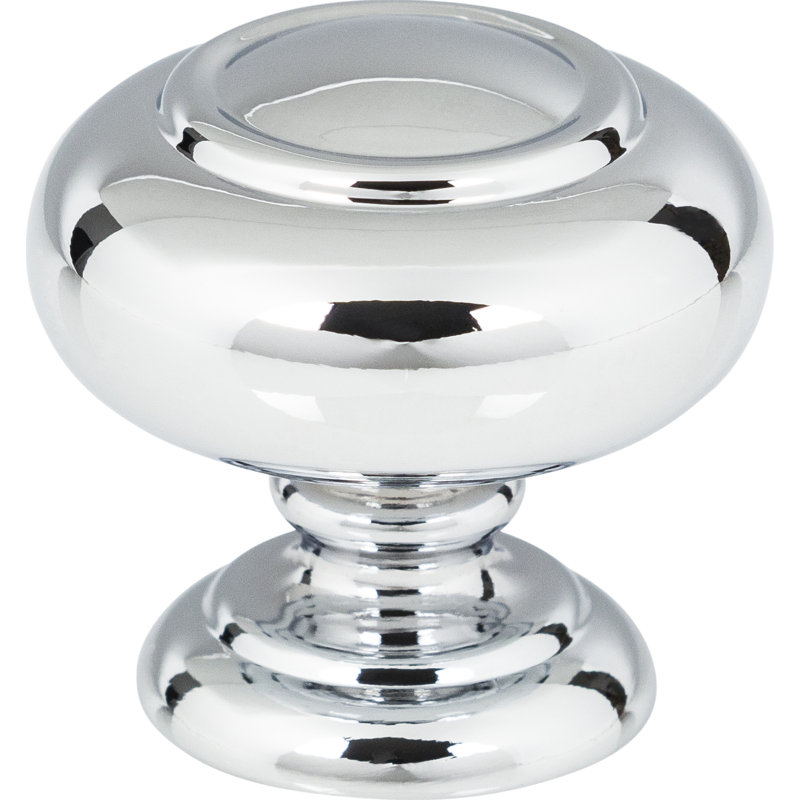 Victoria 1 1/4" Length Mushroom Knob, Polished Chrome