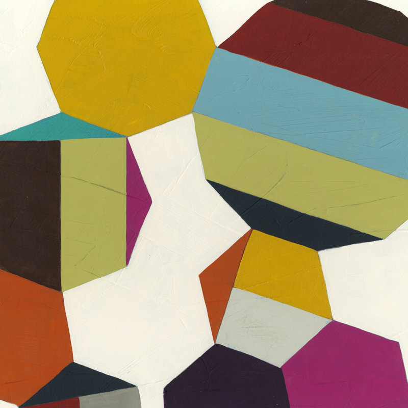 Poly-Rhythmic III by June Erica Vess - Wrapped Canvas Print, 30cm H x 30cm W