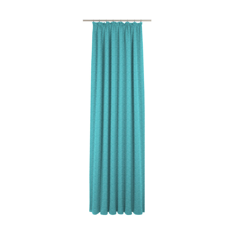 Beloit Pinch Pleat Room Darkening Curtain, 270cm Width x 245cm Drop, Turquoise