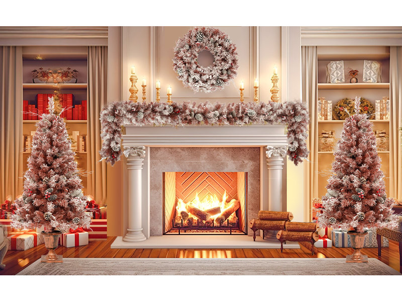 4-Piece Artificial Christmas Tree with Warm Lights