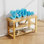 3-Tier Bamboo Shoe Storage Bench, Entryway Shoe Rack Organizer with Sturdy Frame, Space-Saving Shoe Shelf for 9-12 Pairs