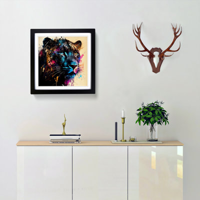 Panther Abstract Expressionism - Framed Print