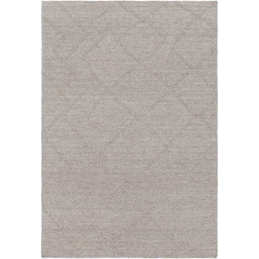 Tapis de zone brun foncé/brun fait main géométrique à tissage plat Morton, Rectangle 2 pi x 3 pi