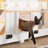 Cat litter box hosue With LED Light, Stairs and Cat Scratching Post