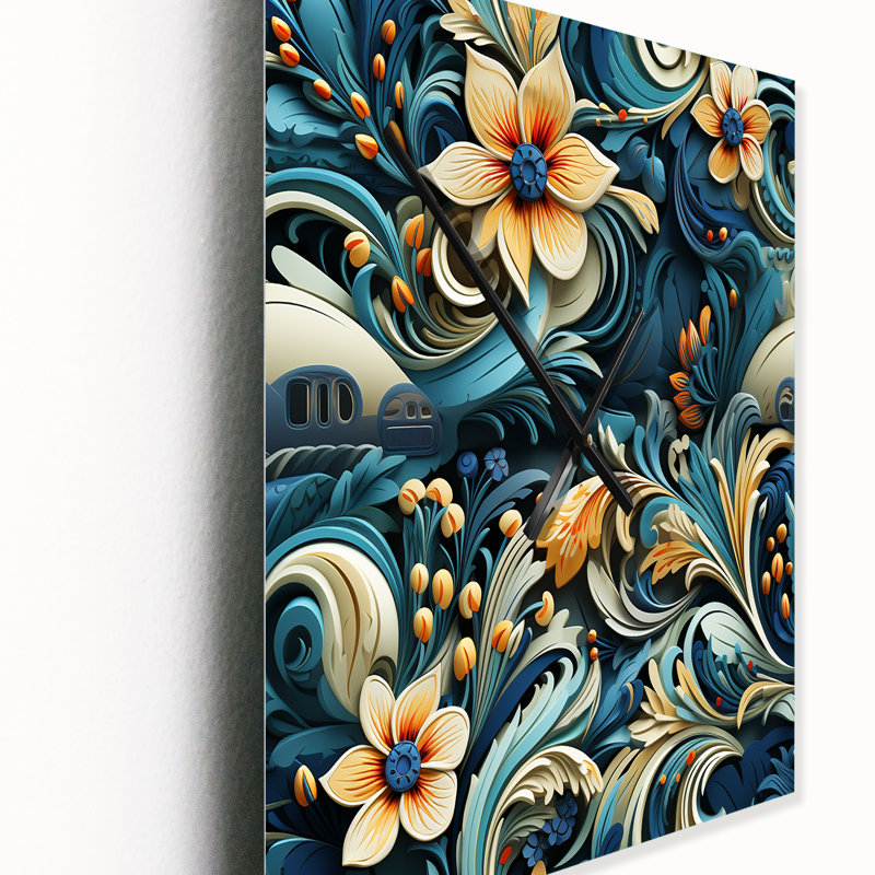 Horloge murale florale Springtime, Moyen