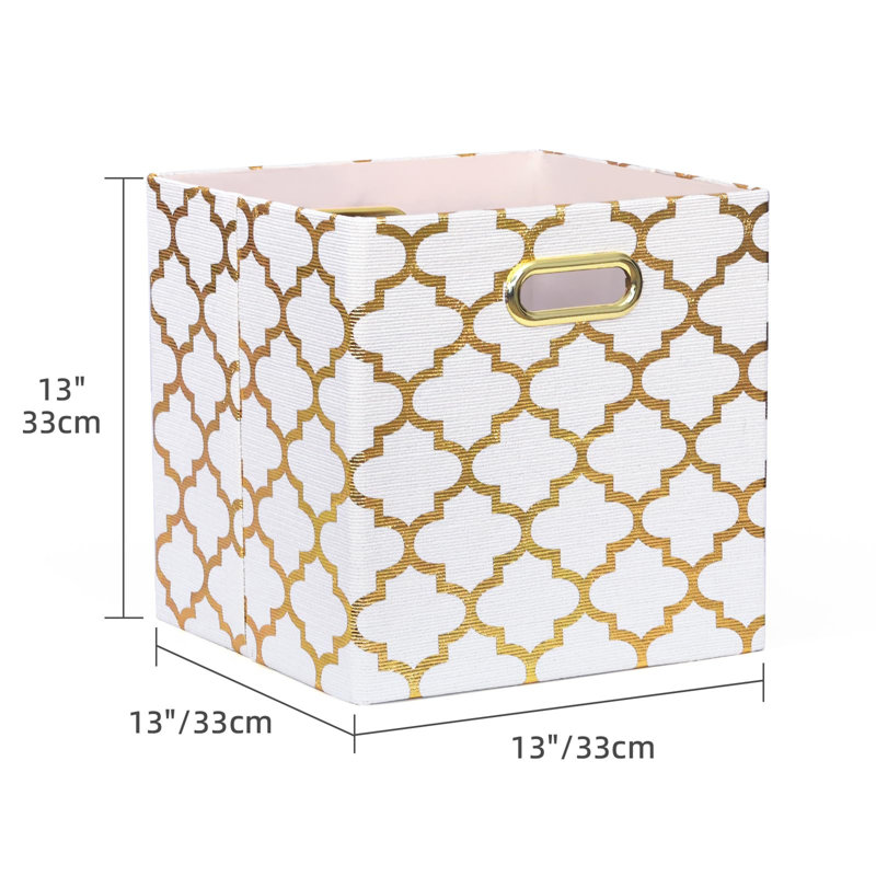 Canora Grey Fabric and Cardboard / Paper Decorative Basket, 33" H x 33" W x 33" D