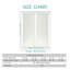 Porte double intérieure en verre givré 3 Lite - Dalles blanches en panneau de fibres à densité moyenne avec cadre pré-monté-114001212