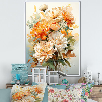 «Marigold Elegance Bouquet Still Life» sur toile