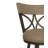Swivel Upholstered Counter Stool with Metal Frame-1656087952