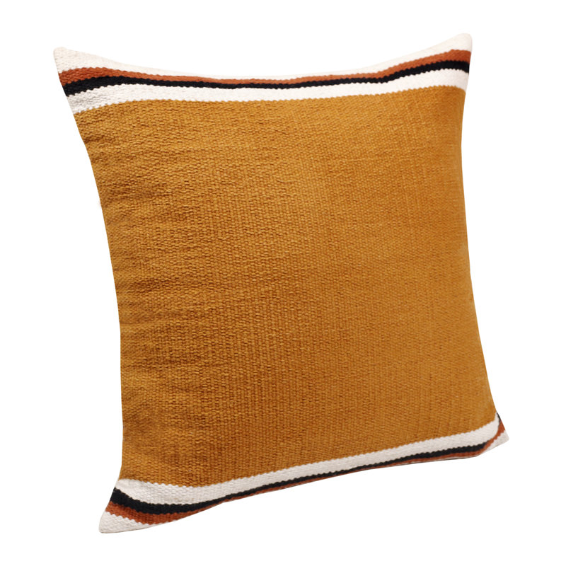 Cotton Striped Throw Pillow