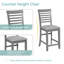 Ensemble de table de salle à manger 5 pièces à hauteur de comptoir, table carrée en bois avec 4 chaises rembourrées pour petits espaces, design élégant et peu encombrant