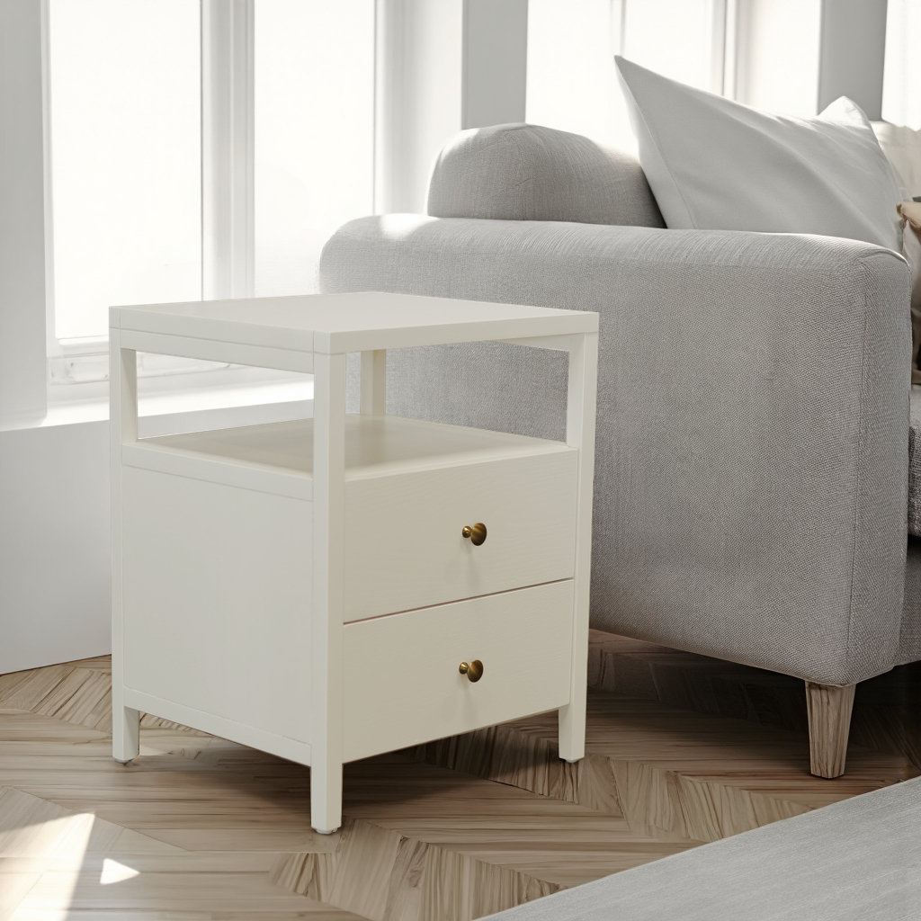 Gracie 18" End Table, Coconut Milk