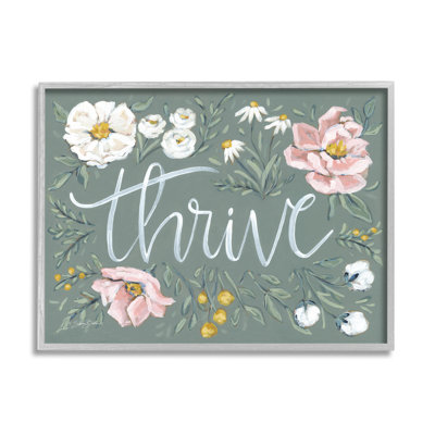 " Thrive Floral Border " by Sara Baker