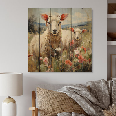 Kalila volée de moutons moelleux I sur bois