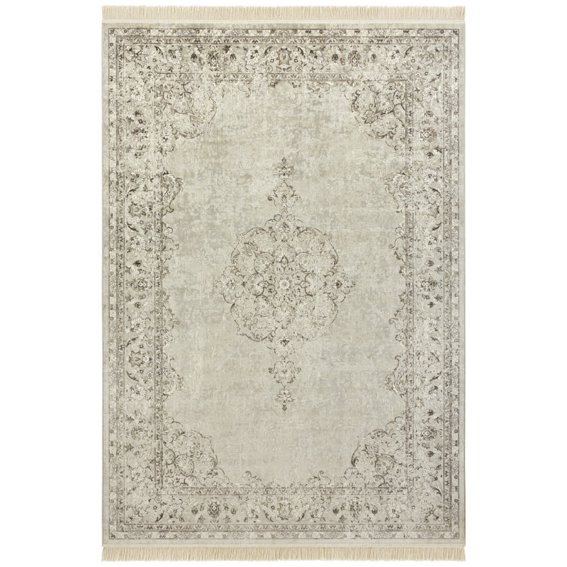 Tufted Cream Rug, Rectangle 135 x 195cm