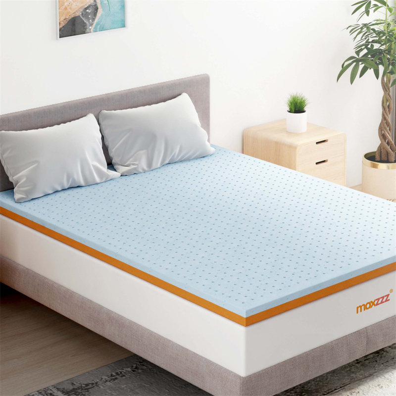 Surmatelas Cool Gel Memory et mousse de cuivre pour un confort de sommeil optimal, un soulagement de la pression et une régulation de la température, certifié CertiPUR-US