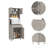 Bay Area Pantry, Two Door Cabinets, One Drawer, Four Adjustable Metal Legs-833456834