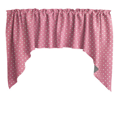 Cotton Blend Polka Dots Swag Window Valance