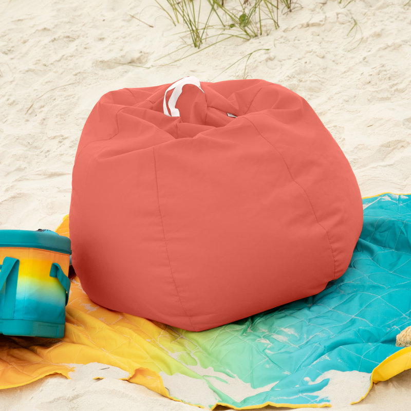 Jaron Kiss Outdoor Bean Bag Chair with Sunbrella Cover, Pink