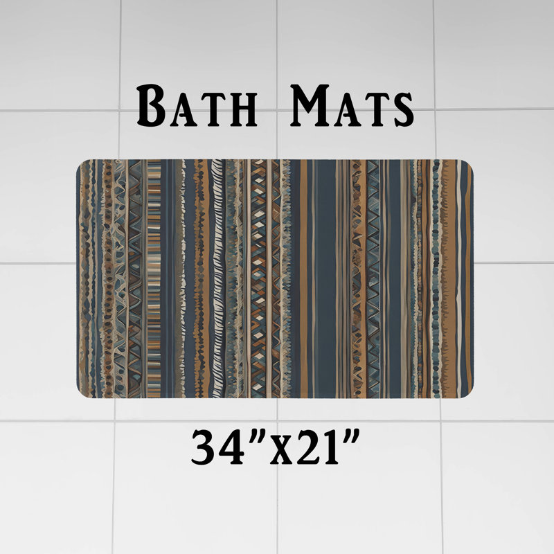 Rideau de douche à rayures Ennu, H 93 po x l 70 po