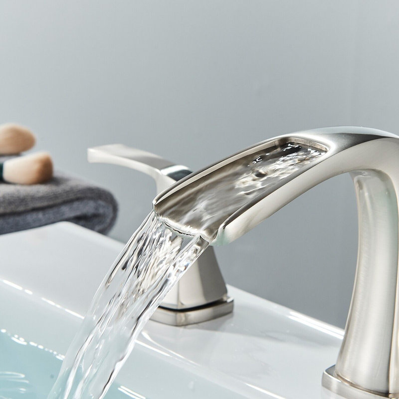 2-handle Bathroom Faucet with Drain Assembly