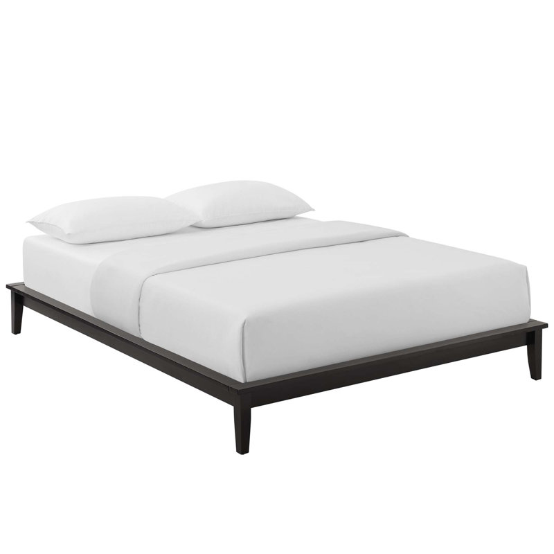 Modway Lodge Wood Platform Bed Frame, Cappuccino, King