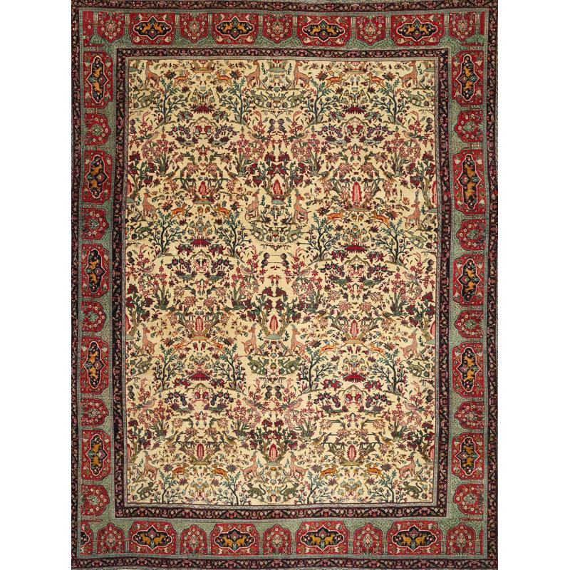 Tapis oriental brun / beige, Rectangle 2 pi x 4 pi
