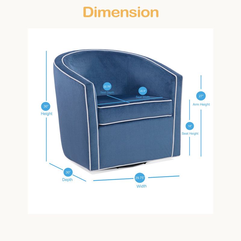 Chaise pivotante, Bleu