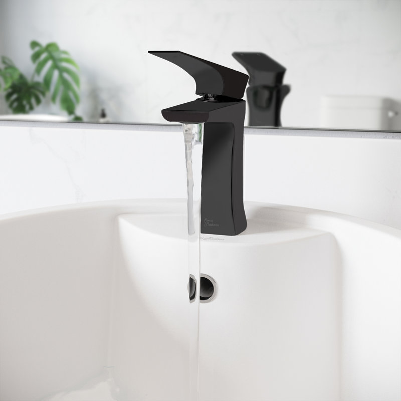 Monaco Single Hole, Single-Handle, Bathroom Faucet, Matte Black