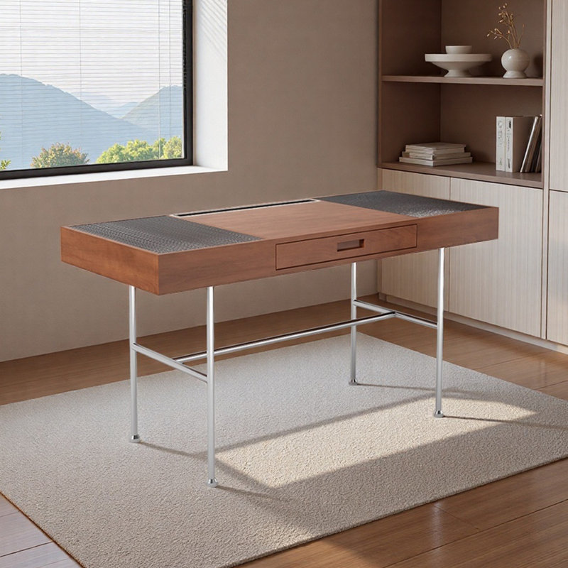 Bureau d'écriture de rangement de haute qualité de style rétro, H 29,52 po x l 70,86 po x P 27,55 po