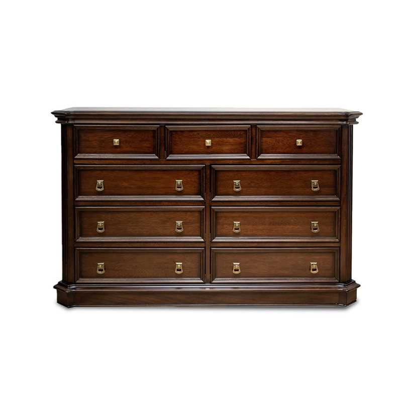 Armoire d'appoint en bois massif brun noisette