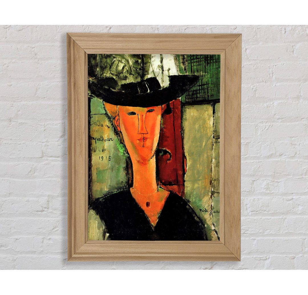 Madame Pompadour von Modigliani - Einzelne Bilderrahmen Kunstdrucke