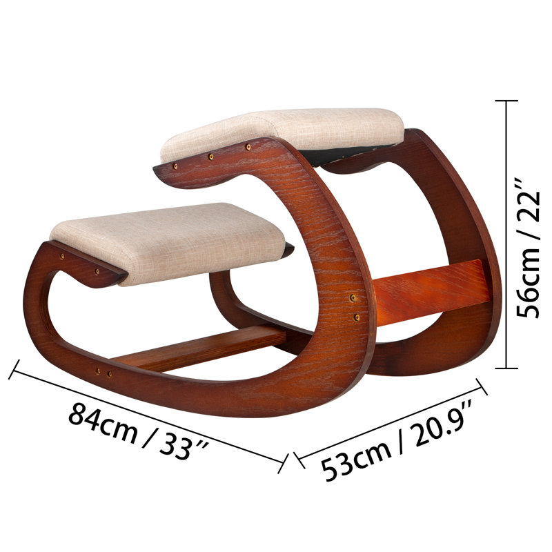 Ergonomic Kneeling Chair with Removable Casters/Wheels